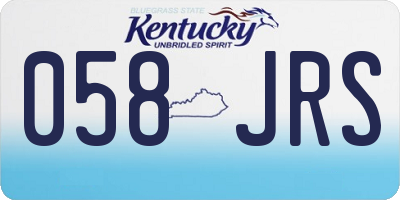 KY license plate 058JRS