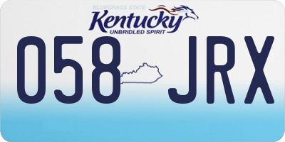 KY license plate 058JRX