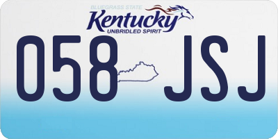 KY license plate 058JSJ