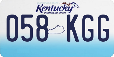 KY license plate 058KGG