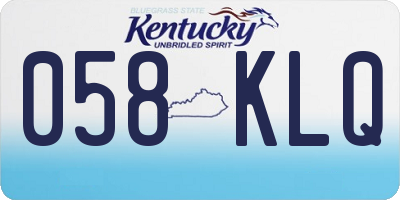 KY license plate 058KLQ