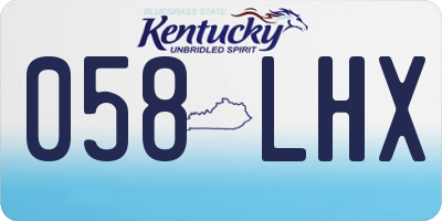 KY license plate 058LHX