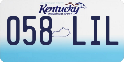 KY license plate 058LIL