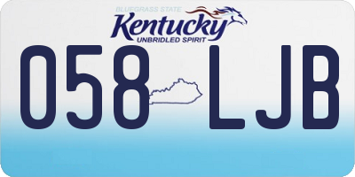 KY license plate 058LJB