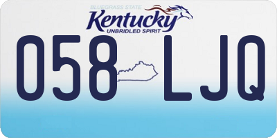 KY license plate 058LJQ