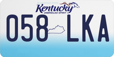 KY license plate 058LKA