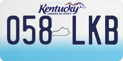 KY license plate 058LKB