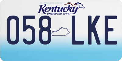 KY license plate 058LKE