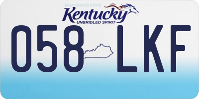 KY license plate 058LKF