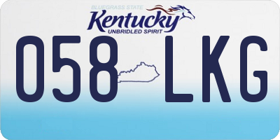 KY license plate 058LKG