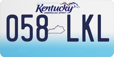 KY license plate 058LKL