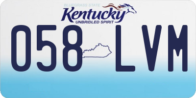 KY license plate 058LVM