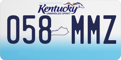 KY license plate 058MMZ