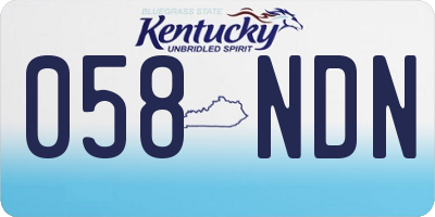 KY license plate 058NDN