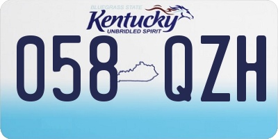 KY license plate 058QZH