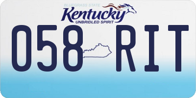 KY license plate 058RIT