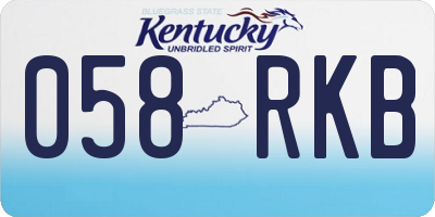 KY license plate 058RKB