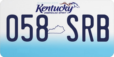 KY license plate 058SRB