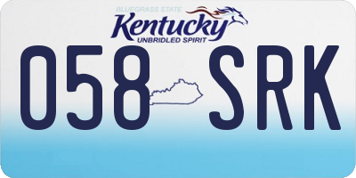 KY license plate 058SRK