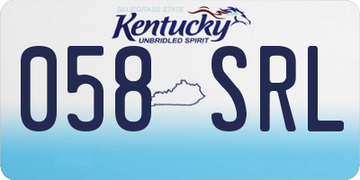 KY license plate 058SRL
