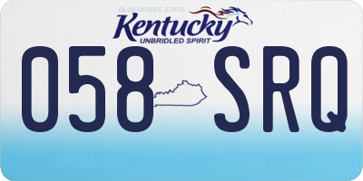 KY license plate 058SRQ