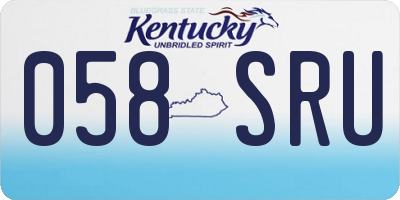 KY license plate 058SRU