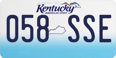 KY license plate 058SSE