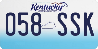 KY license plate 058SSK