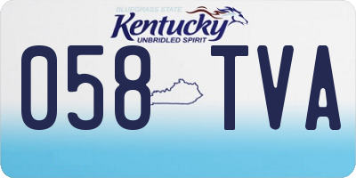 KY license plate 058TVA