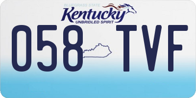 KY license plate 058TVF