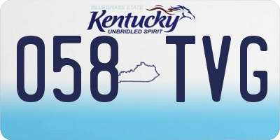 KY license plate 058TVG