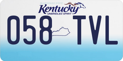 KY license plate 058TVL