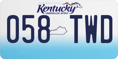 KY license plate 058TWD