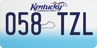 KY license plate 058TZL