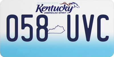 KY license plate 058UVC