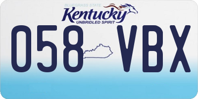 KY license plate 058VBX