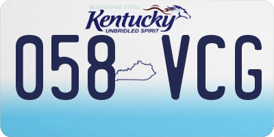 KY license plate 058VCG
