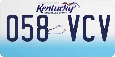 KY license plate 058VCV
