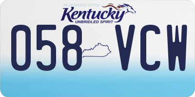 KY license plate 058VCW