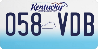 KY license plate 058VDB