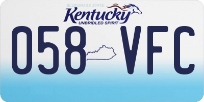 KY license plate 058VFC