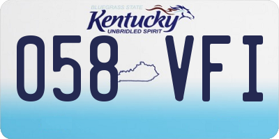 KY license plate 058VFI