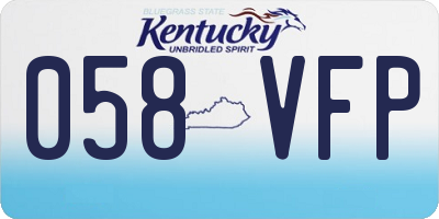 KY license plate 058VFP