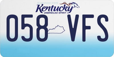 KY license plate 058VFS