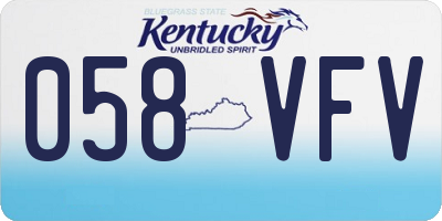 KY license plate 058VFV