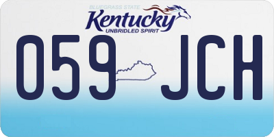 KY license plate 059JCH