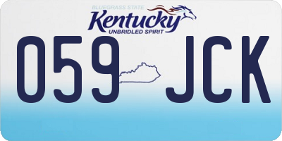 KY license plate 059JCK