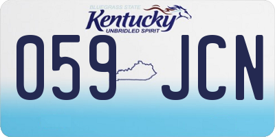 KY license plate 059JCN