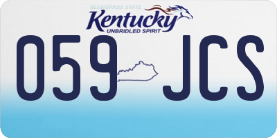 KY license plate 059JCS