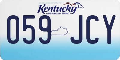 KY license plate 059JCY